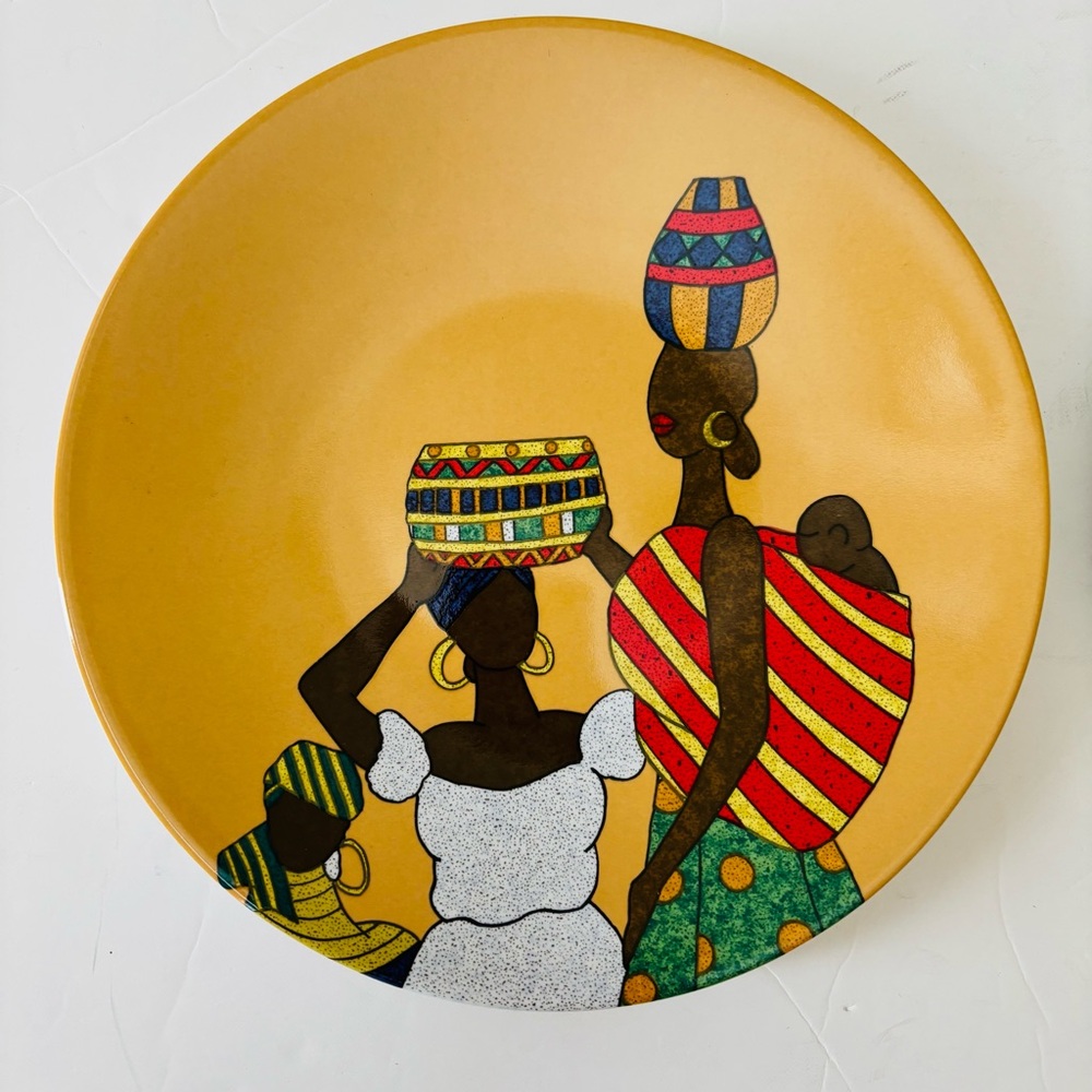 Colorful African Art Plates - Picture 3 of 5